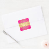 Sticker Mariage de points, Scrolls d'or rose compl (Enveloppe)