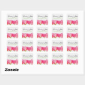 Sticker Mariage d'enveloppe de tulipe rose personn (Feuille)