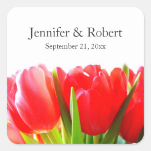 Sticker Mariage des Tulipes rouges