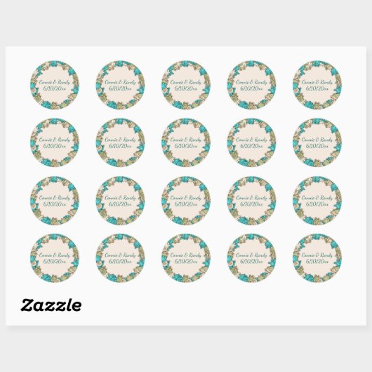 Sticker Mariage Destination Plage (Feuille)
