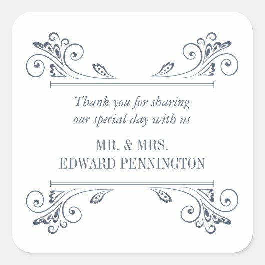 Sticker Mariage élégant (Devant)