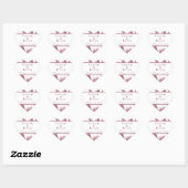 Sticker Mariage élégant Bordeaux Fleur Tulip (Feuille)