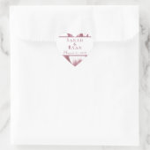 Sticker Mariage élégant Bordeaux Fleur Tulip (Sac)