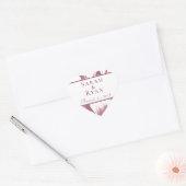 Sticker Mariage élégant Bordeaux Fleur Tulip (Enveloppe)