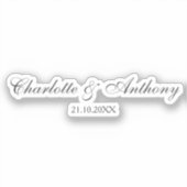 Sticker Mariage Élégant Créatif Professionnel Moderne (Recto)