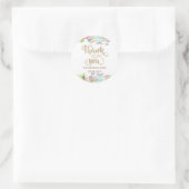 Sticker Mariage Elégant Fleurs d'Aquarelle (Sac)
