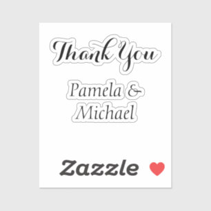 Sticker Mariage Élégant minimaliste Merci classique