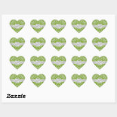 Sticker Mariage élégant pour chaux Damask Heart (Feuille)