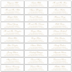 Sticker Mariage élégant traditionnel Gold Formal