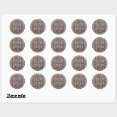 Sticker Mariage en argent en bois rustique (Feuille)