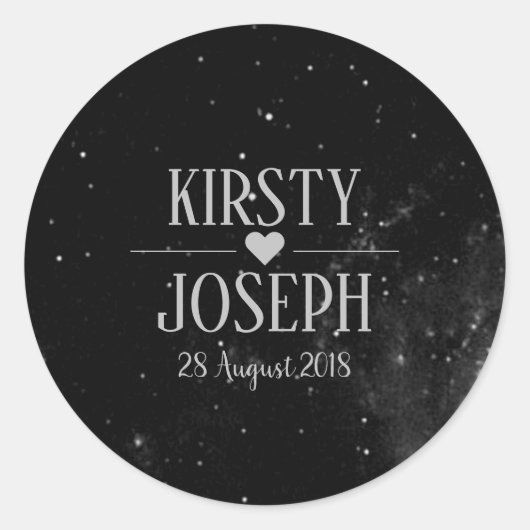Sticker Mariage en argent pour la galaxie spatiale (Devant)