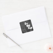 Sticker Mariage en bois de Barnwood et orchidées (Enveloppe)
