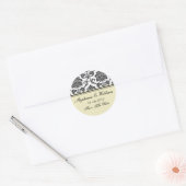 Sticker Mariage en ivoire Damask (Enveloppe)