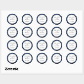 Sticker Mariage en marbre bleu et or Parties scint (Feuille)
