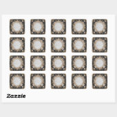 Sticker Mariage en marbre noir et or (Feuille)