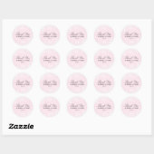 Sticker Mariage en Merci de dentelle rose (Feuille)