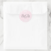 Sticker Mariage en Merci de dentelle rose (Sac)