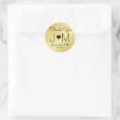 Sticker Mariage en or et en noir Monogramme (Sac)