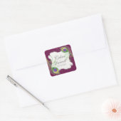 Sticker Mariage en plumes de paon ou sceau (Enveloppe)