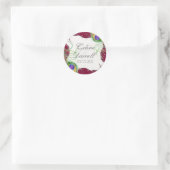 Sticker Mariage en plumes de paon ou sceau (Sac)