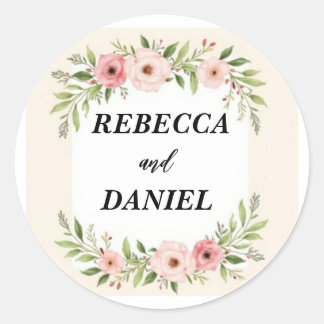 Sticker Mariage Eucalyptus vert personnalisé -