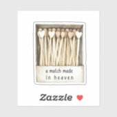Sticker Mariage fait au ciel correspondances (Feuille)