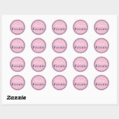 Sticker Mariage "Favori de la mariée" Blush Pink/N (Feuille)