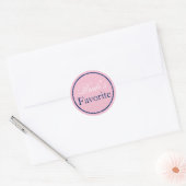 Sticker Mariage "Favori de la mariée" Blush Pink/N (Enveloppe)