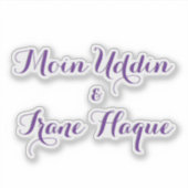 Sticker Mariage fleur violette élégante (Devant)