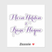 Sticker Mariage fleur violette élégante (Feuille)