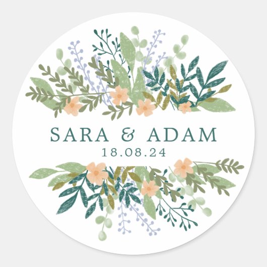 Sticker Mariage floral (Devant)