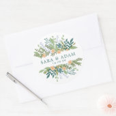 Sticker Mariage floral (Enveloppe)