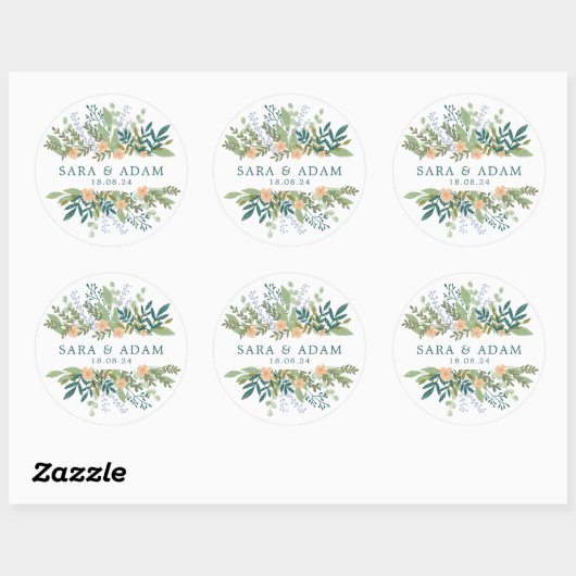 Sticker Mariage floral (Feuille)