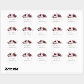 Sticker Mariage Floral Aquarelle (Feuille)