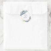 Sticker Mariage floral bleu-blanc Dusty (Sac)