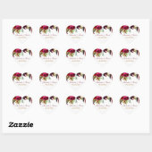 Sticker mariage - Floral Bourgogne, Plumes (Feuille)