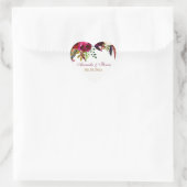 Sticker mariage - Floral Bourgogne, Plumes (Sac)