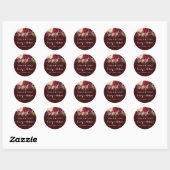 Sticker Mariage Floral Confetti en or de Bourgogne (Feuille)