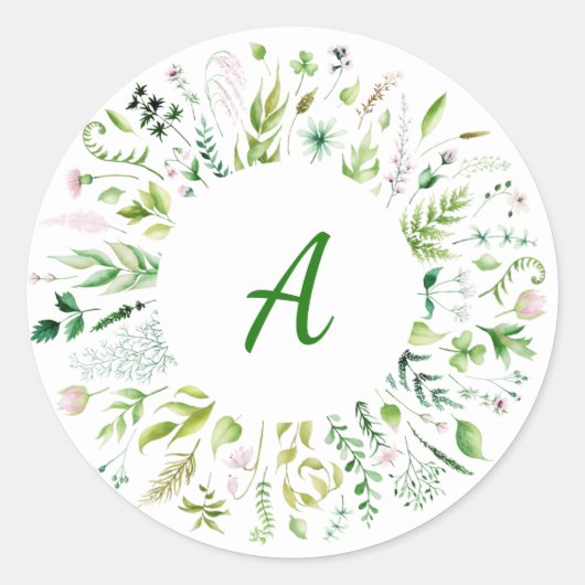 Sticker Mariage Floral Greenery (Devant)