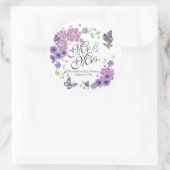 Sticker Mariage Floral Papillons personnalisés (Sac)