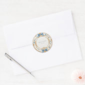 Sticker Mariage Floral Victorien Blue Bow (Enveloppe)