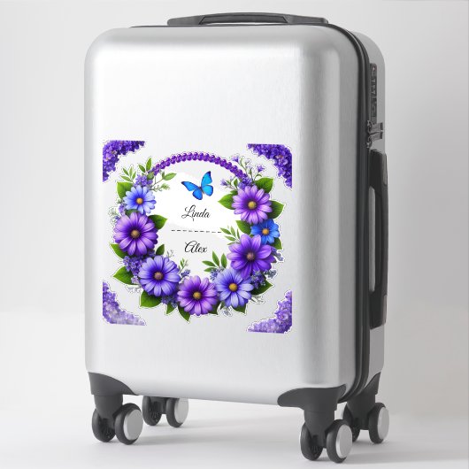 Sticker Mariage Floral Wreath (Sur valise)