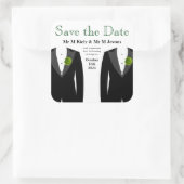 Sticker Mariage Gay Carnation Verte Enregistrer La (Sac)