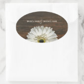 Sticker Mariage Gerbera blanc (Sac)
