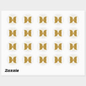 Sticker mariage Gold Butterfly Heart Design (Feuille)