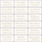 Sticker Mariage Gold Cream stylish Adresse client (Devant)