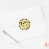 Sticker Mariage Gold Love and Thanks (Enveloppe)