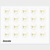 Sticker Mariage Gold Yay Glam (Feuille)