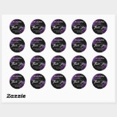 Sticker Mariage gothique violet et noir (Feuille)