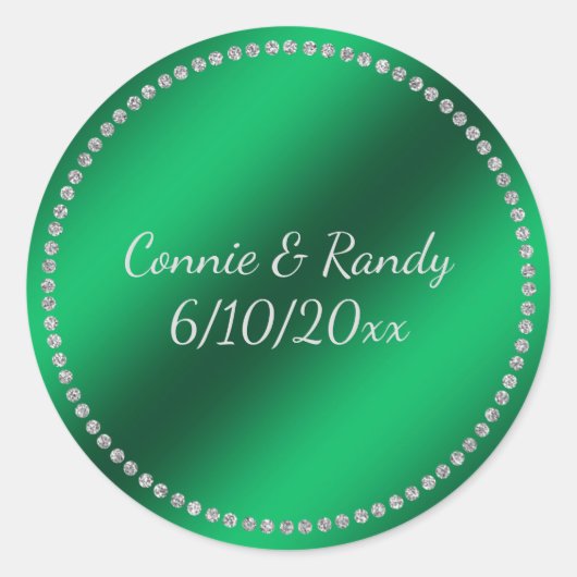 Sticker Mariage Green Faux Foil (Devant)
